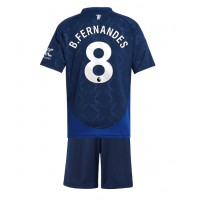 Maglie da calcio Manchester United Bruno Fernandes #8 Seconda Maglia Bambino 2024-25 Manica Corta (+ Pantaloni corti)